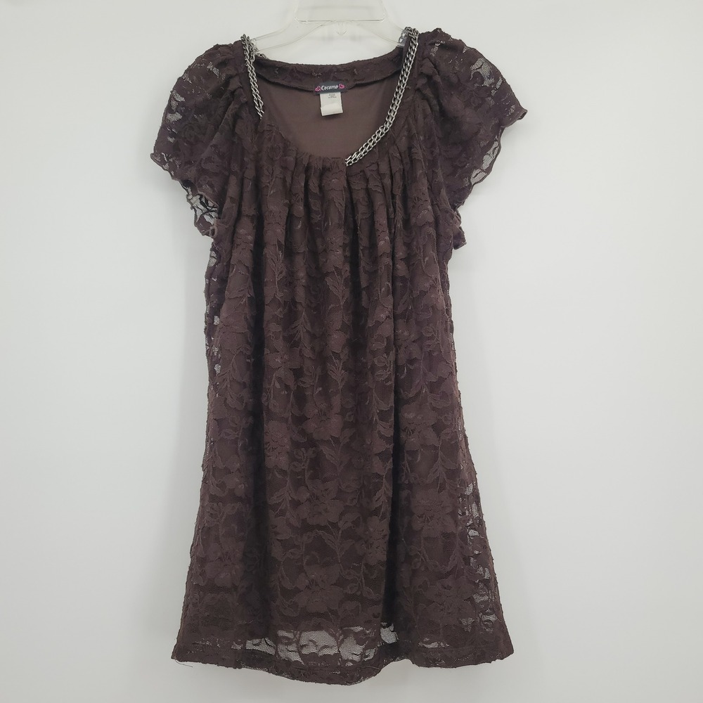 VTG Cocomo Dark Fairy Ruffled Sleeves Chain Tunic Sz M Steampunk Whimsigoth Y2K